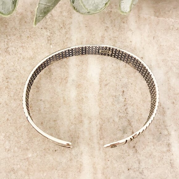 925 Sterling Silver Cuff Bracelet Fish Bracelet Modern Silver Bangle Bracelet - Picture 8 of 8